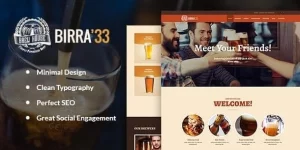 Create a stunning brewery website with Birra33. Ideal for breweries