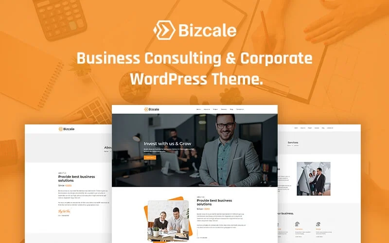 Bizcale – Business Consulting  Corporate WordPress Theme is the best choice for a professional business company website. This versatile WordPress theme can be used in the resourceful website of multi-purpose businesses