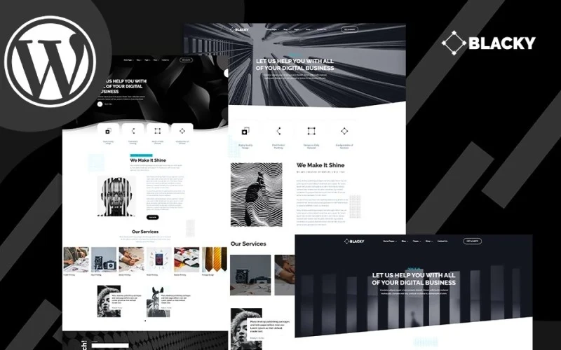 Blacky Black Digital Agency WordPress Theme is a black creative created for web and creative digital agencies