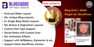 Blogsqode is an effective and user-friendly way to beautify your blog pages on your websites. Its a very popular plugin for a websites WordPress blog to attract more clients as well as more blog visitors. Blog Designer makes your blog section more intuitive without no coding skills. Its very easy…