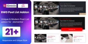 “BWD Post List” is a lightweight Elementor base WordPress plugin to add an attractive Post List layout to your website without any coding knowledge. There is 22 unique preset Post List that looks awesome. For Kind information