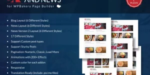 Welcome to Blog and News Addons for WPBakery Page Builder. With this awesome plugin you can build your blog and news layout in 1 minute using WPBakery. In this plugin are included 17 addons with 17 different styles Features Blog and News Addons: Addons For WPBakery Blog Layout (6 Different…