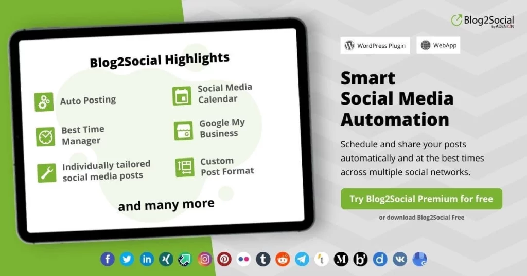 Social Media Auto-Posting and Scheduling Plugin for WordPress Sites and Blogs. Autopost