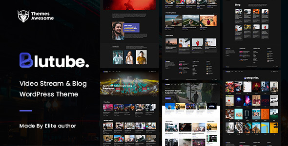 Transform your video blog with the BluTube Video Stream Blog WordPress Theme. Get it now on Bevaultx for a sleek