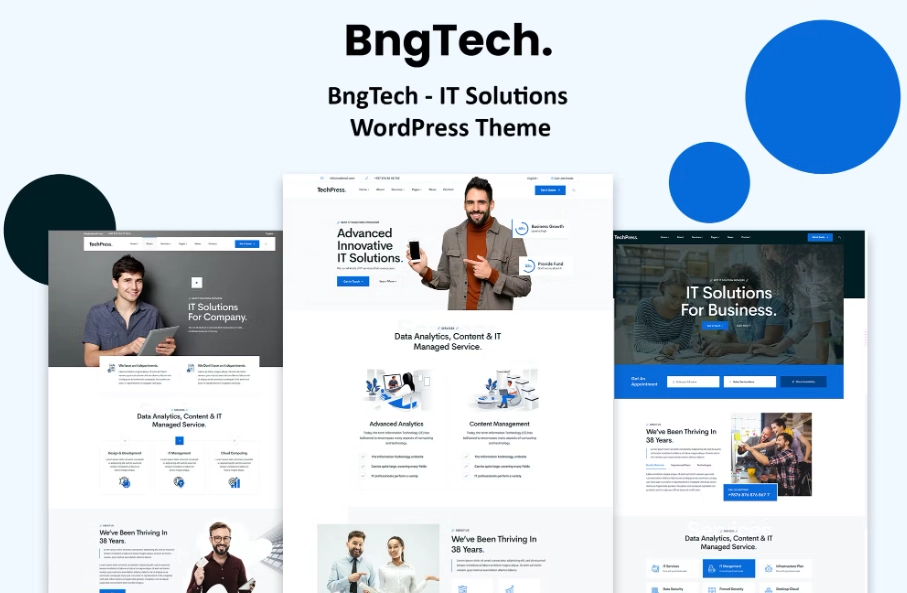 BngTech – IT Solutions WordPress Theme suitable for Agency