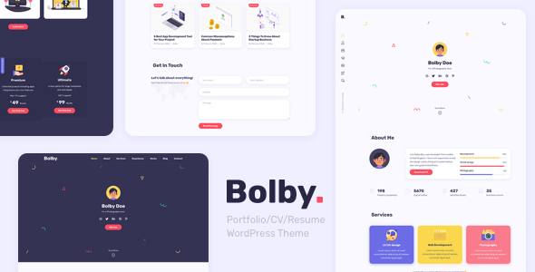 Create a stunning online portfolio with Bolby WordPress Theme