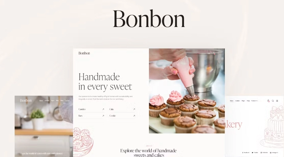 Discover Bonbon – a chic and functional WordPress theme perfect for chocolate companies