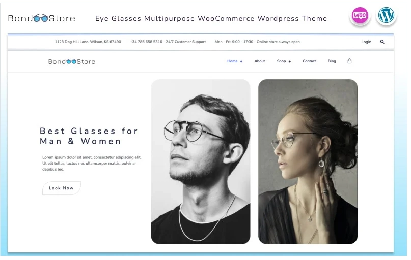 Discover Bond Store – a versatile WooCommerce WordPress theme designed for your eyewear and fashion needs. Built with Elementor