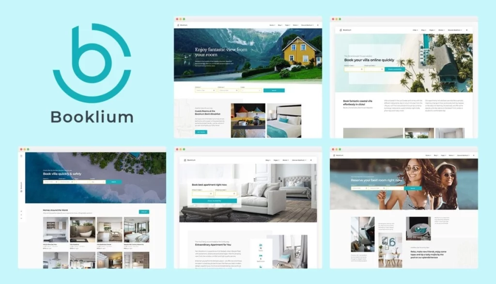 Booklium is a business-fueled multipurpose WordPress rental theme crafted to grow your hotel or vacation rental business and increase direct bookings. The theme is backed by the best-selling MotoPress WordPress rental property plugin that encompasses online accommodation booking