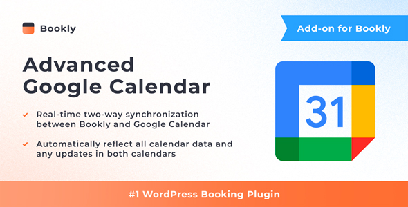 With Advanced Google Calendar add-on you’ll get a full bidirectional synchronization between Bookly Calendar and Google Calendar so that you’ll always be able to see and manage all appointments in both calendars. Bookings made via Bookly will be instantly copied to your Google Calendar and new events