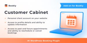 Bookly Customer Cabinet Add-on allows the website owners to comply with the GDPR requirements by providing customers with a possibility to access