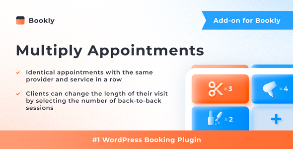 Enhance your booking system with Bookly Multiply Appointments. Effortlessly schedule multiple appointments and boost customer satisfaction. Get started now!