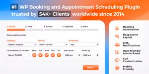 Introducing the Bookly Booking Plugin The Bookly Booking Plugin is your ultimate solution for responsive appointment booking and scheduling. It's expertly designed to make booking an appointment or scheduling a meeting a breeze