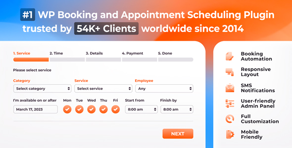 Introducing the Bookly Booking Plugin The Bookly Booking Plugin is your ultimate solution for responsive appointment booking and scheduling. It's expertly designed to make booking an appointment or scheduling a meeting a breeze