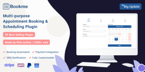 Streamline appointments effortlessly with the Bookme WordPress Booking Plugin. Enjoy features like Google Calendar integration