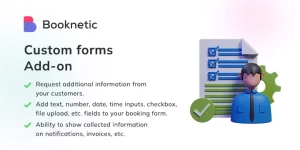 Enhance client interaction and boost efficiency with Booknetic – Custom Forms Addon. Tailor forms to your business needs and integrate seamlessly with Free WordPress themes.