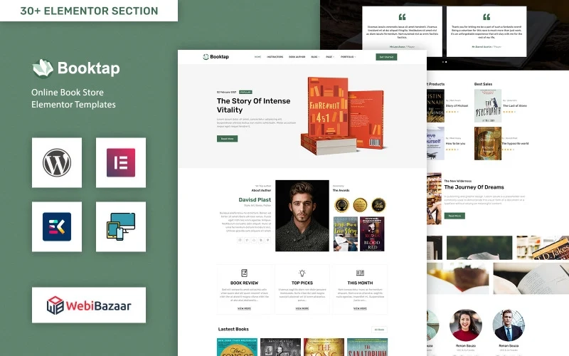 Booktab WordPress theme that you can able to use in website related to selling book and pdf and store and well able to set the design in elementor wordpress theme. The theme is very reponsive and looks perfect and customers can able to add products from admin and can able…