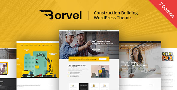 Looking to elevate your construction or building company's online presence? Say hello to the Borvel Construction Building Company WordPress Theme. Crafted specifically for construction and building businesses