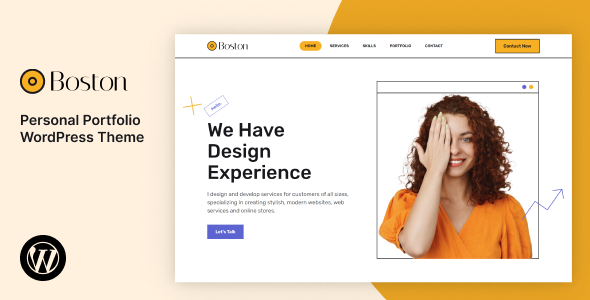 Showcase your personal brand with the sleek and modern Boston WordPress theme. Available through Bevaultx. Perfect for freelancers and creatives.