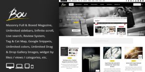 Bou - Masonry Review Magazine Blog WordPress Theme Introduction The Bou - Masonry Review Magazine Blog WordPress Theme is perfect for those looking to establish a fresh