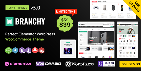 Branchy WooCommerce Responsive Theme - Perfect for Your Online Store Hey there