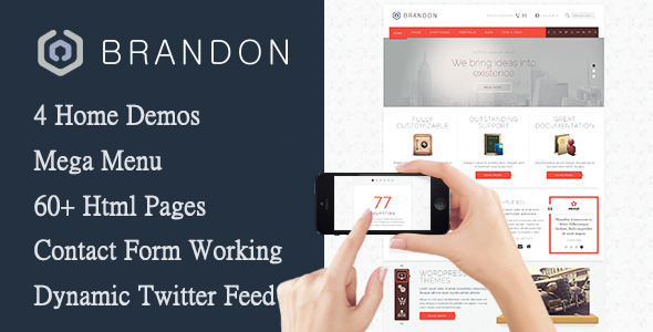 Brandon - Responsive Multipurpose HTML Template: The Perfect Choice for Every Website Need Let's talk about the Brandon - Responsive Multipurpose HTML Template! Whether you're building a blog