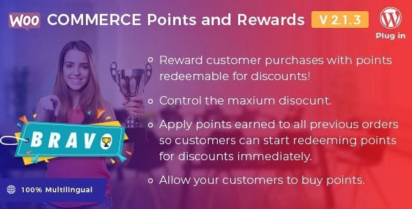 Boost customer loyalty with Bravo WooCommerce Points and Rewards! Reward shoppers with points for purchases