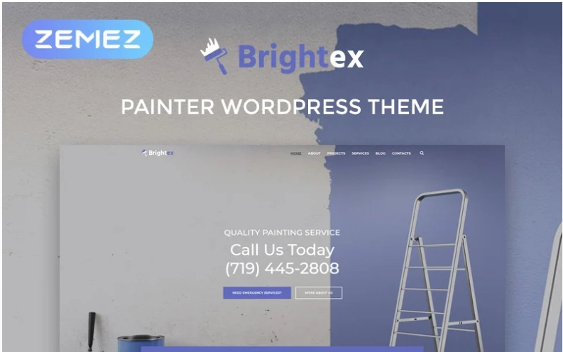 Discover Brightex – Painting Services Multipurpose Classic WordPress Elementor Theme! Effortlessly create stunning websites