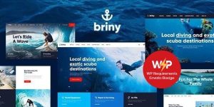 Create stunning diving and water sports websites with Briny. Responsive design