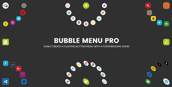 Use the WordPress plugin Bubble Menu Pro to enhance the functionality of your theme. Highlight the most important things: the site navigation icons