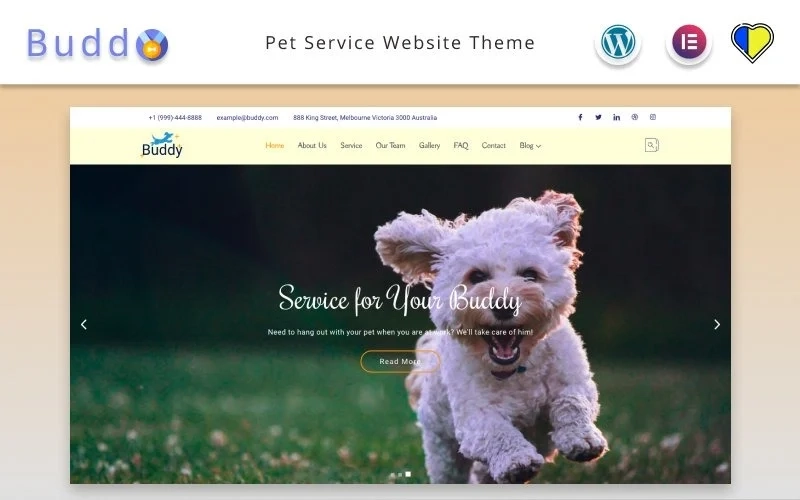 Buddy | Pet Service Website Theme is a lovely