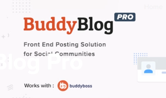 BuddyBlog Pro is the most flexible and user friendly front end posting solution for BuddyPress and BuddyBoss platform. Allow your users to post and manage any type of content (based on post types) from their profile. Set your workflow. Super flexible form creation with advanced features set such as individual…