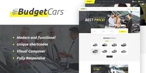 Budget Cars is a stylish and powerful Used Car Dealer  Store WordPress Theme. It has a minimal  clean design. It is perfect for building a website for a car dealer