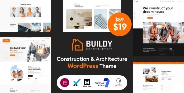 Buildy – Construction  Architecture WordPress Theme suitable for Construction