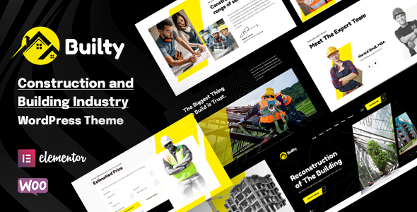 Builty – Construction WordPress Theme If you're a WordPress developer or a fanatic looking to create a stunning website for a construction company