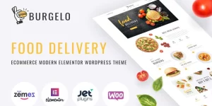 Burgelo theme is a great option if you are going to create an eCommerce website dedicated to a food delivery topic. You will be able to present your delivery services in the brightest way with this theme. There are pre-designed pages