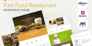 The theme was developed for fast food restaurants. Such kind of eateries frequently serve pizza