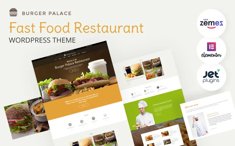 The theme was developed for fast food restaurants. Such kind of eateries frequently serve pizza