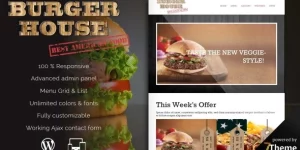 Burgerhouse is a beautiful fast food restaurant WordPress theme. You can use it for a restaurant