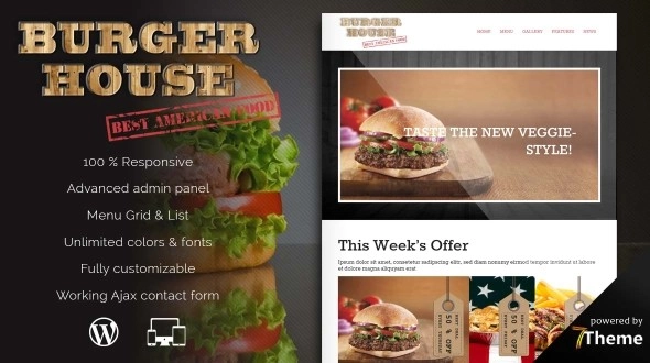 Burgerhouse is a beautiful fast food restaurant WordPress theme. You can use it for a restaurant