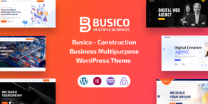 Elevate your construction business website with Busico - a sleek