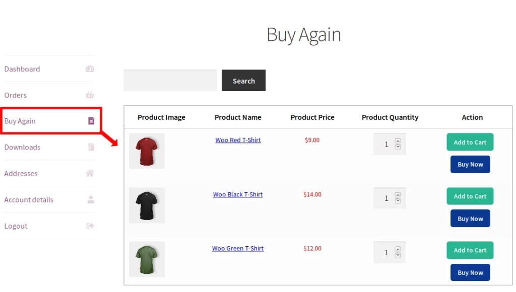 Why use Buy Again for WooCommerce?​ In the native WooCommerce workflow