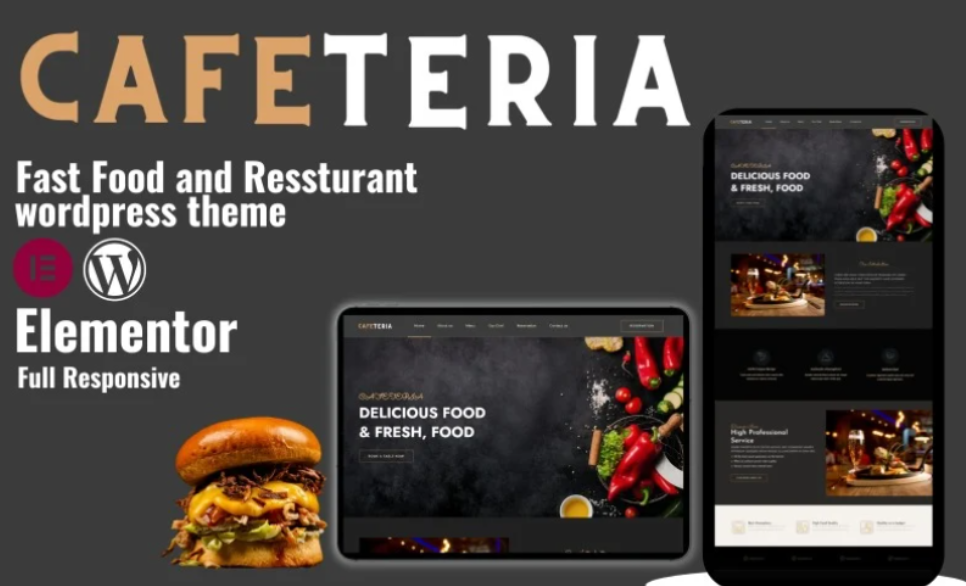 Discover the Cafeteria - Fast Food and Restaurant WordPress Responsive Theme! Perfect for eateries