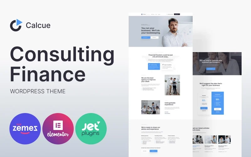 Financial literacy today is one of the key points in the prosperous and comfortable life of any person. So it’s essential to be aware of each detail of the way of finance management. That's why we have created a consulting finance WordPress theme Calcue