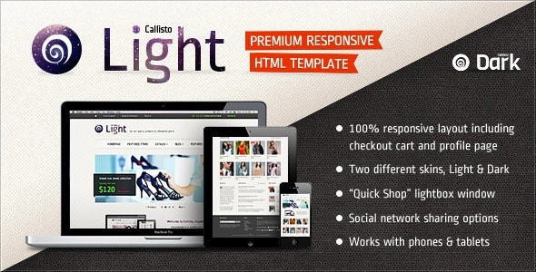 Callisto is fully Responsive theme that looks and works great on mobile devices