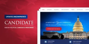 Candidate is a political WordPress theme which was specifically designed to launch websites related to politics