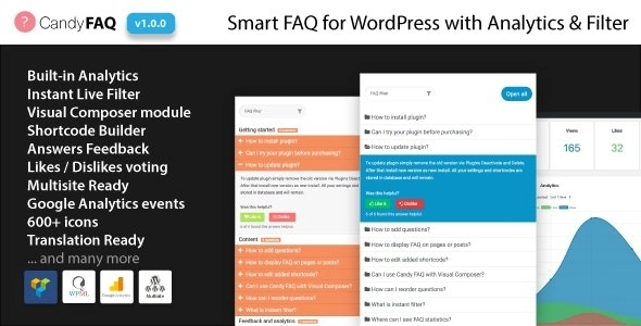 Enhance your WordPress site with Candy FAQ: instant search and analytics for a seamless