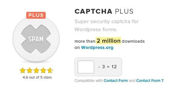 Enhance your WordPress security with Captcha Plus! This powerful plugin shields your forms from spam