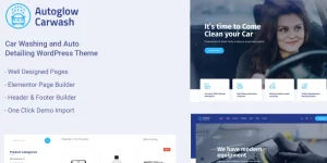 Autoglow car wash service WordPress theme is crafted for car wash