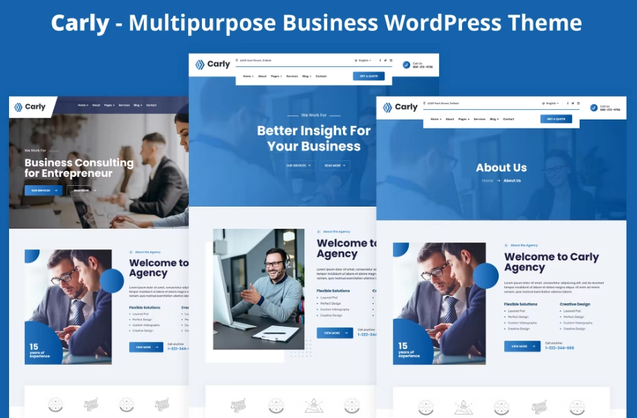 Carly Multipurpose Business WordPress for A multipurpose